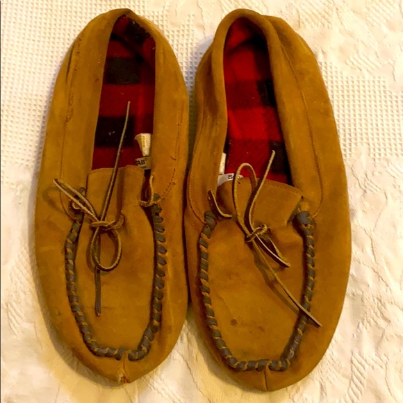 Sox tab sz.12 men’s tan suede lined slippers - Picture 1 of 9